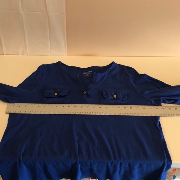 Charter Club Luxury Prima Cotton Cuffed 3/4Sleeve Blouse 3X - Picture 6 of 9